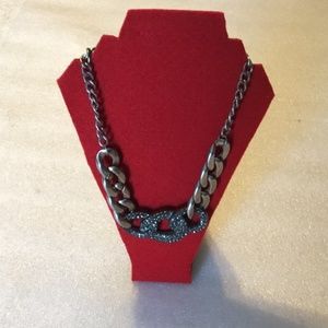 Lovely black rhinestone necklace